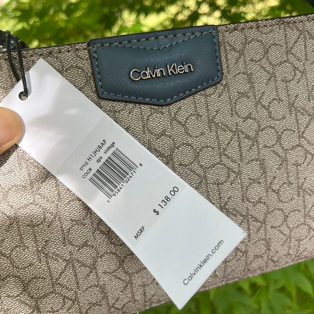 Calvin Klein Lucy Triple Compartment Shoulder Bag Blue gift‎